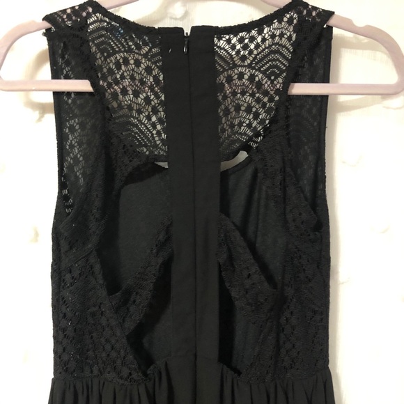 Cecico Black Cocktail Dress Small Sheer Cut Out - Picture 10 of 12
